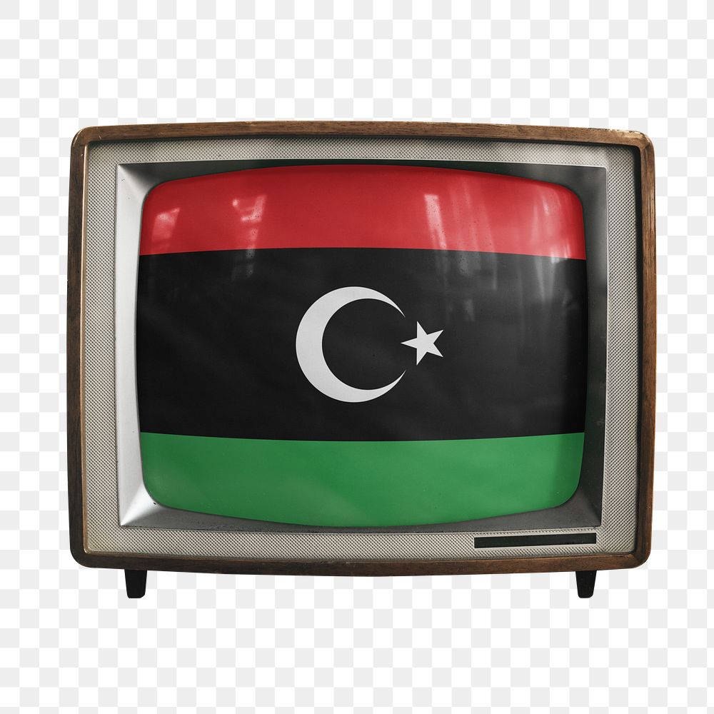 Png TV Libya flag, transparent background