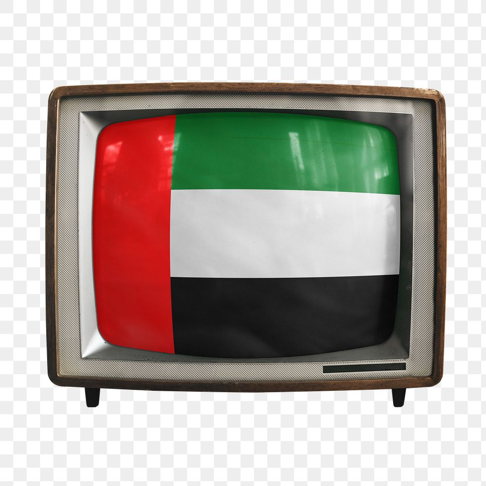 Png United Arab Emirates flag TV, transparent background