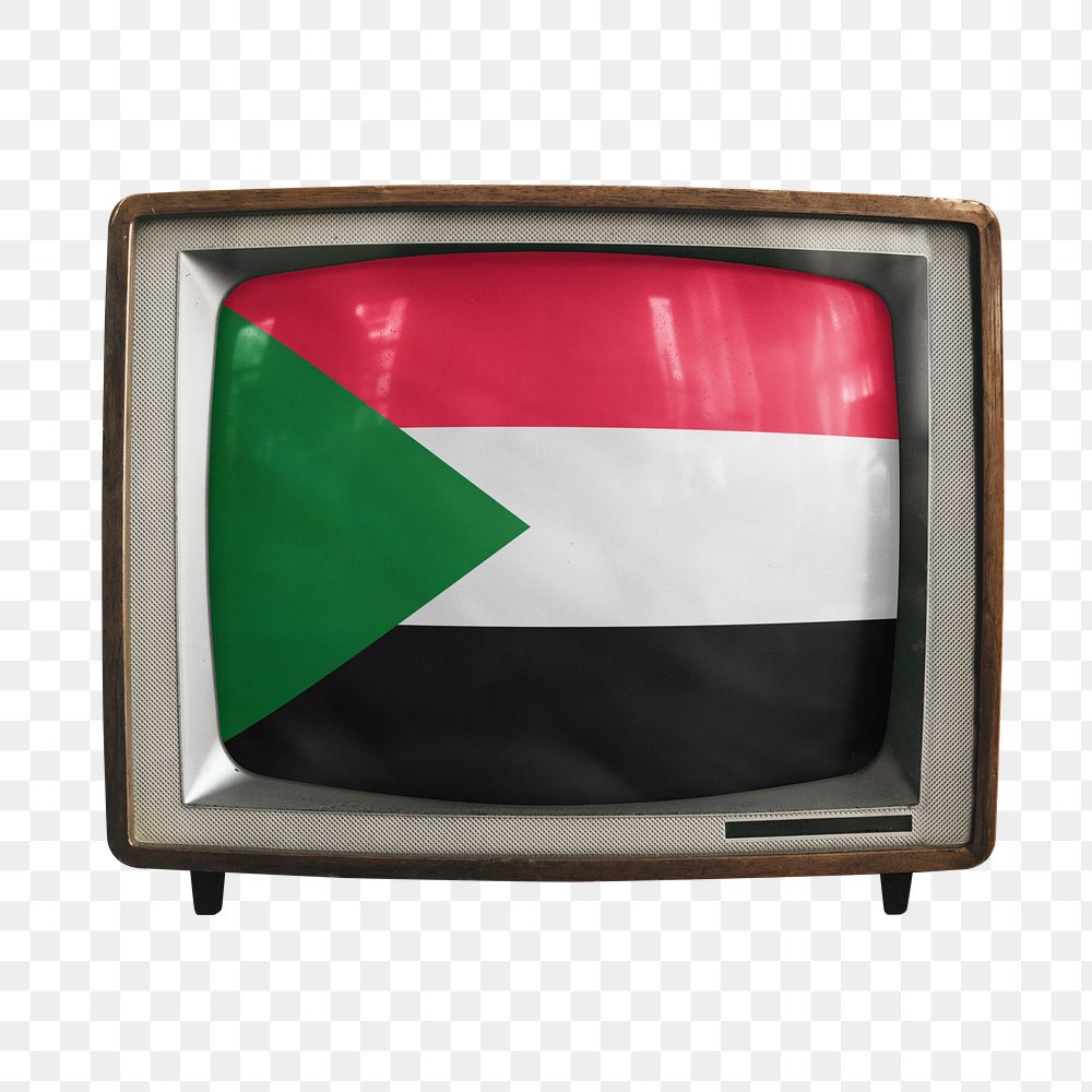 Png TV Sudan flag, transparent background