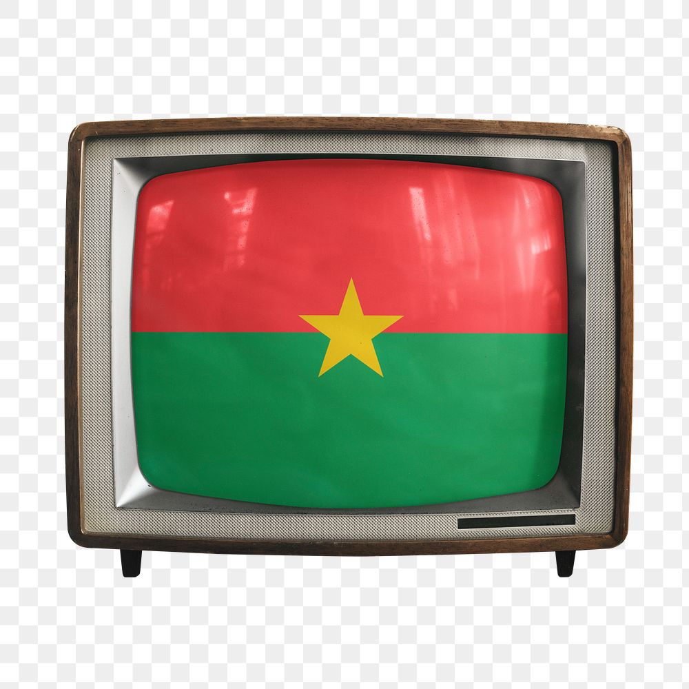 Png TV Burkina Faso flag, transparent background
