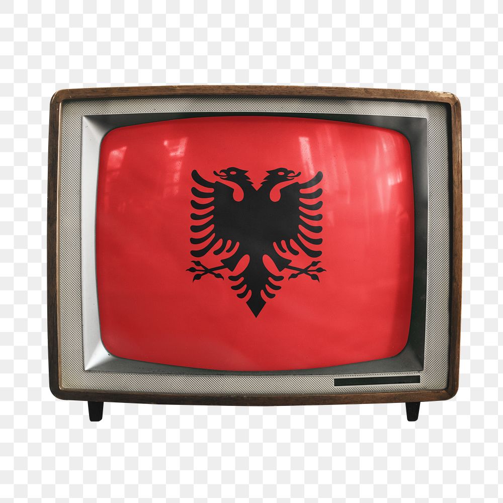 Png TV Albania flag, transparent background
