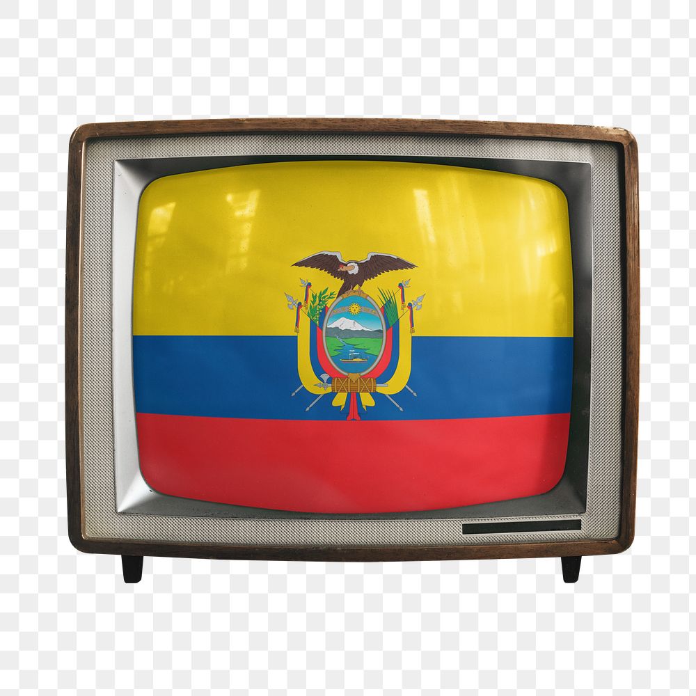 Png TV Ecuador flag, transparent background