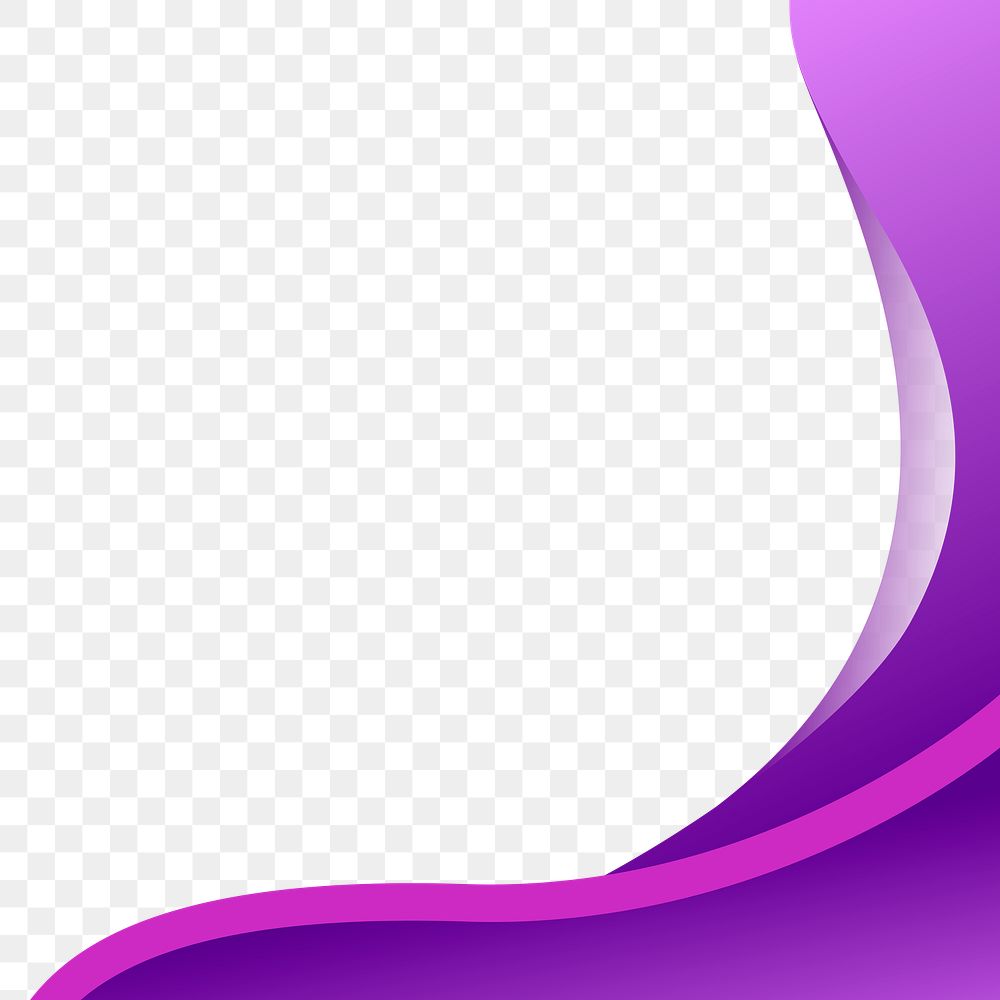 Purple border png collage element, transparent background