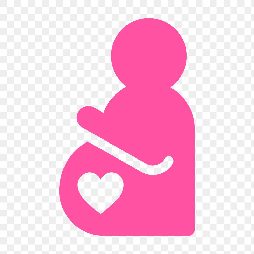 PNG pregnancy flat icon, transparent background