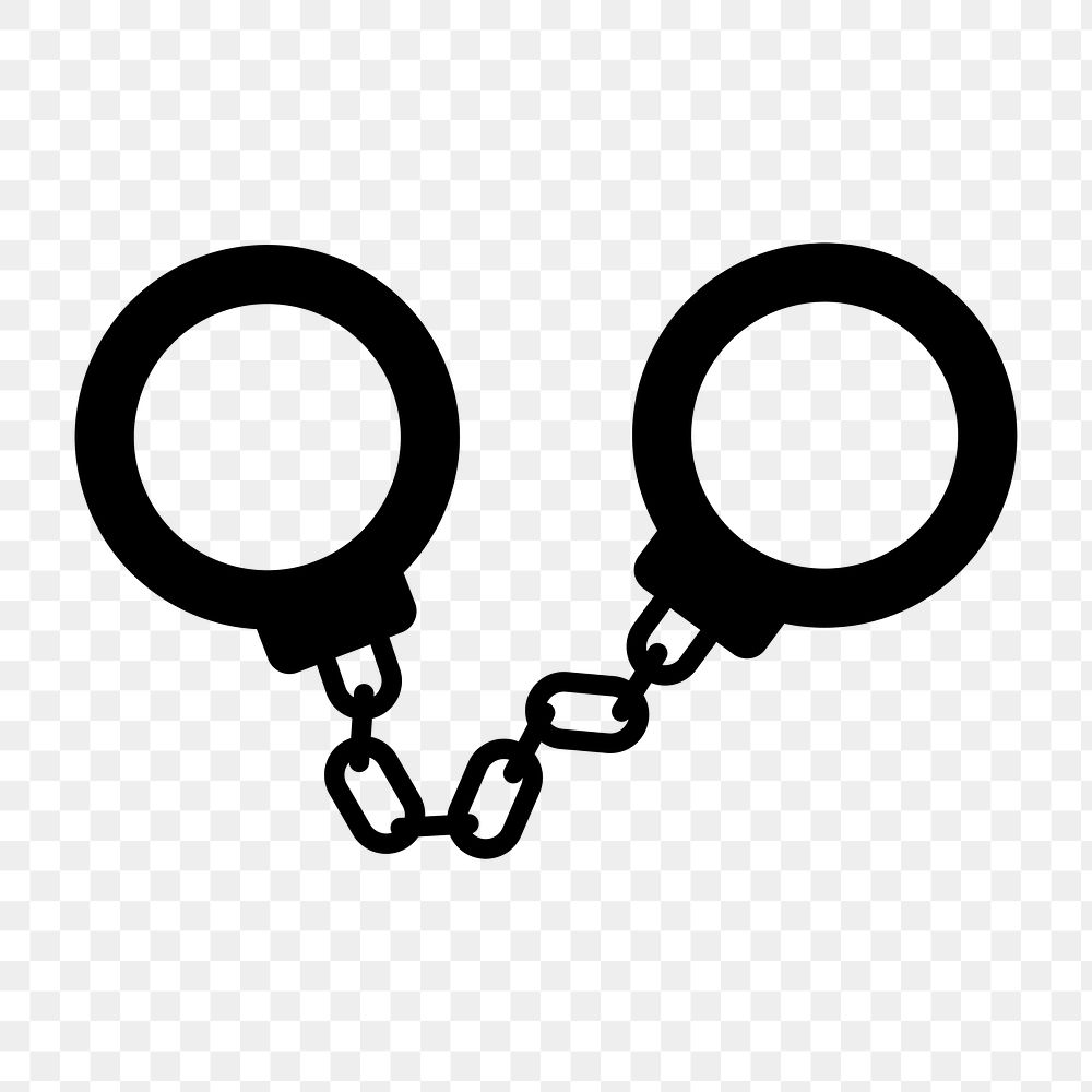 PNG handcuff flat icon, transparent background