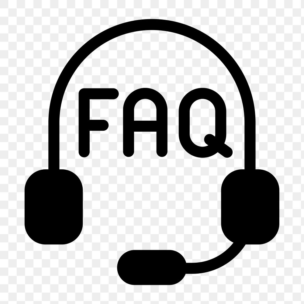 PNG faq flat icon, transparent background