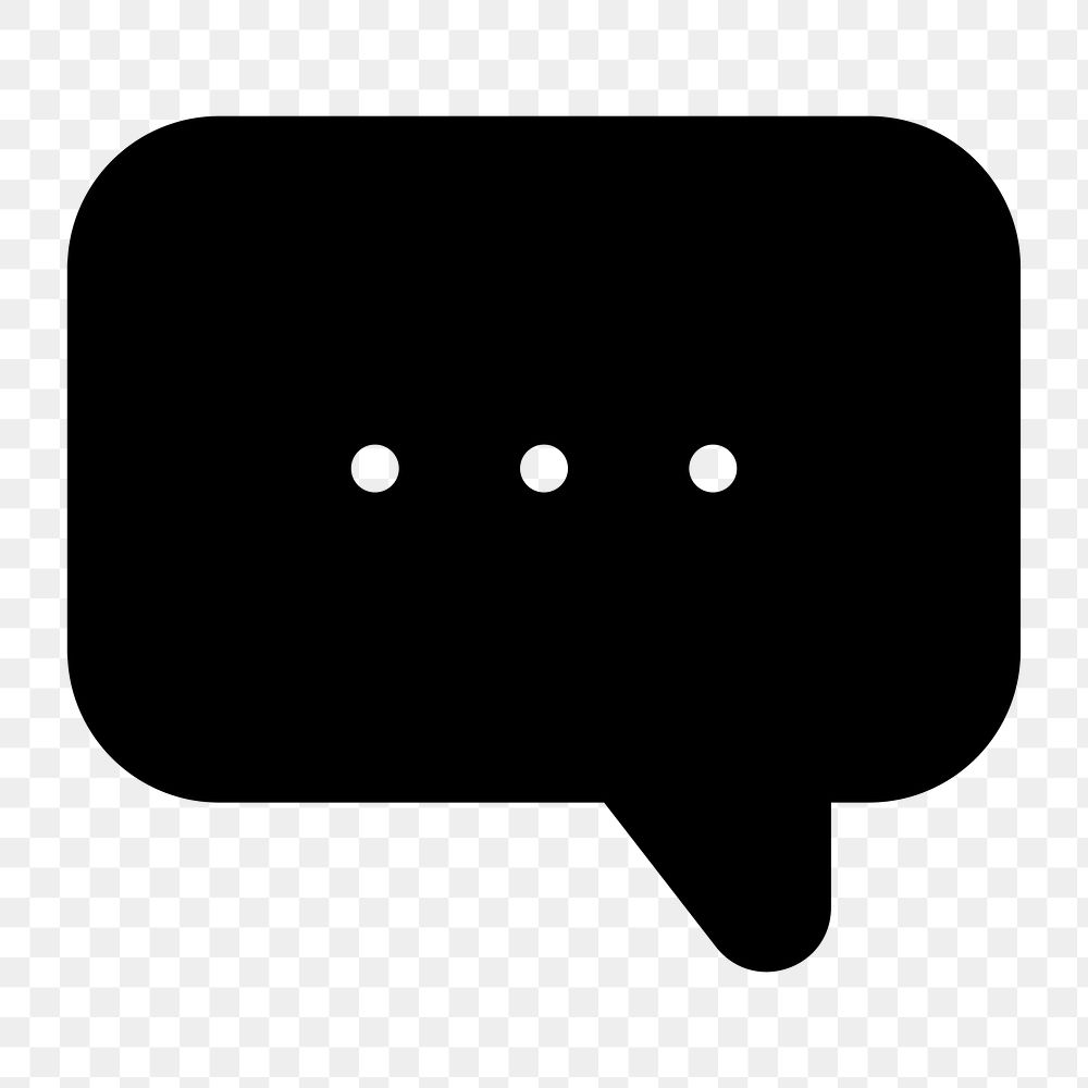 PNG speech bubble flat icon, transparent background