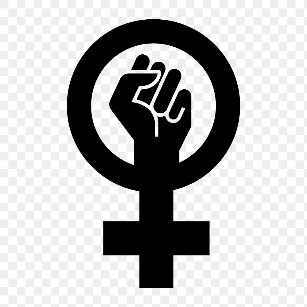 PNG fist and female flat icon, transparent background