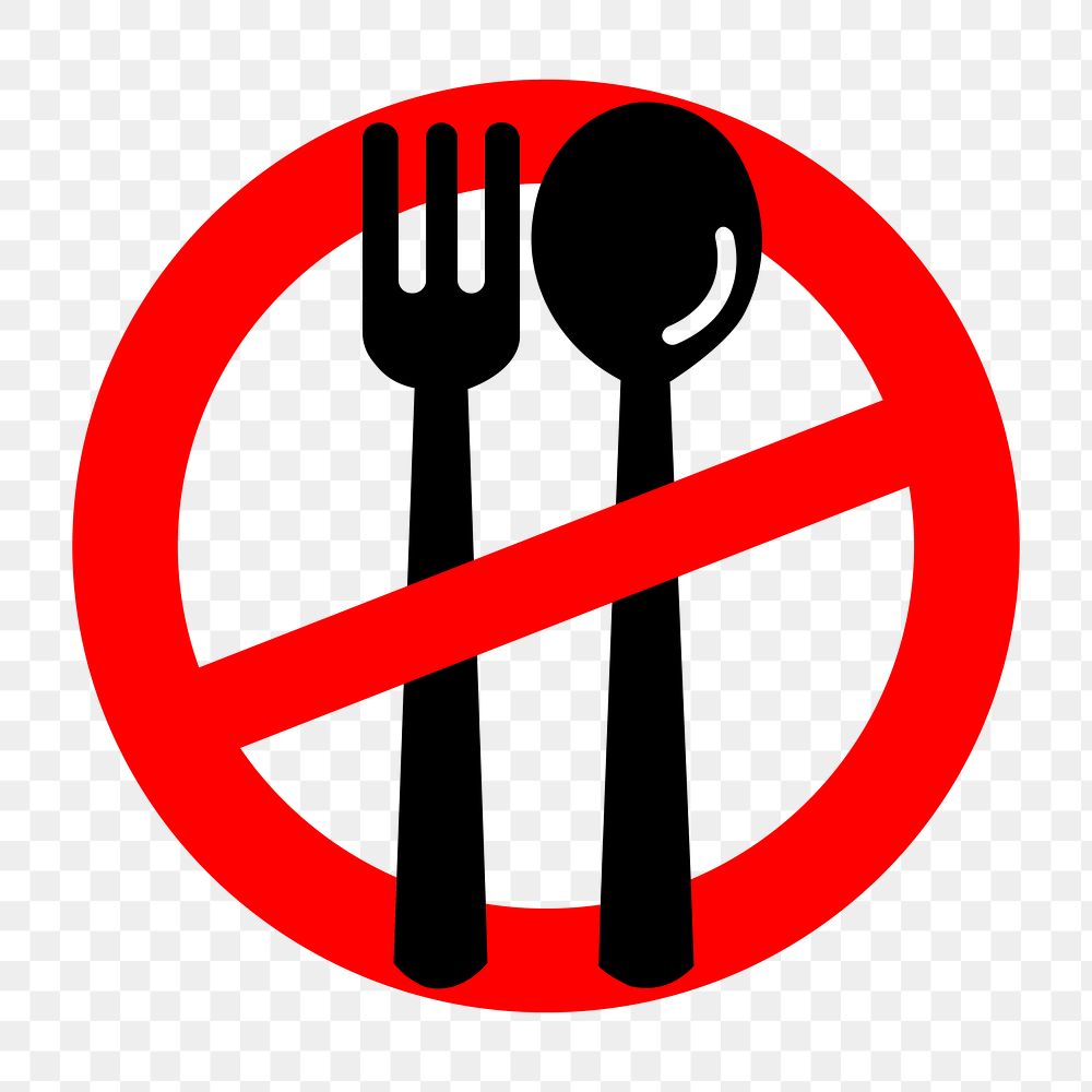 PNG no food flat icon, transparent background