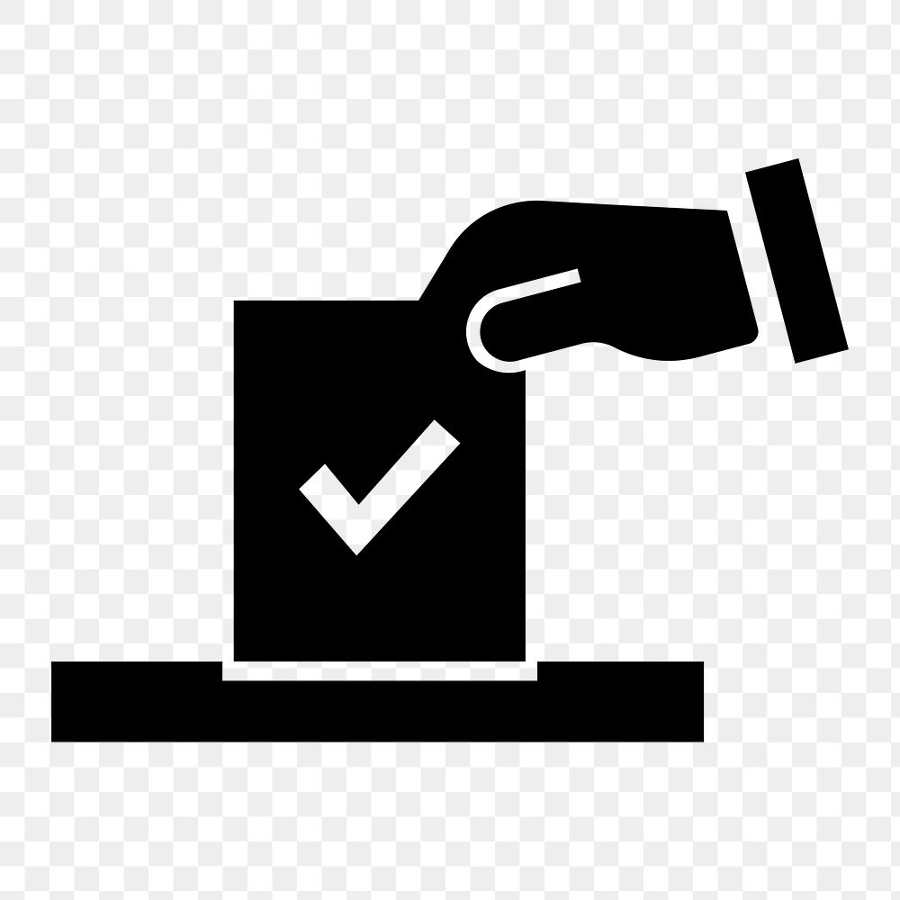 PNG voting flat icon, transparent background