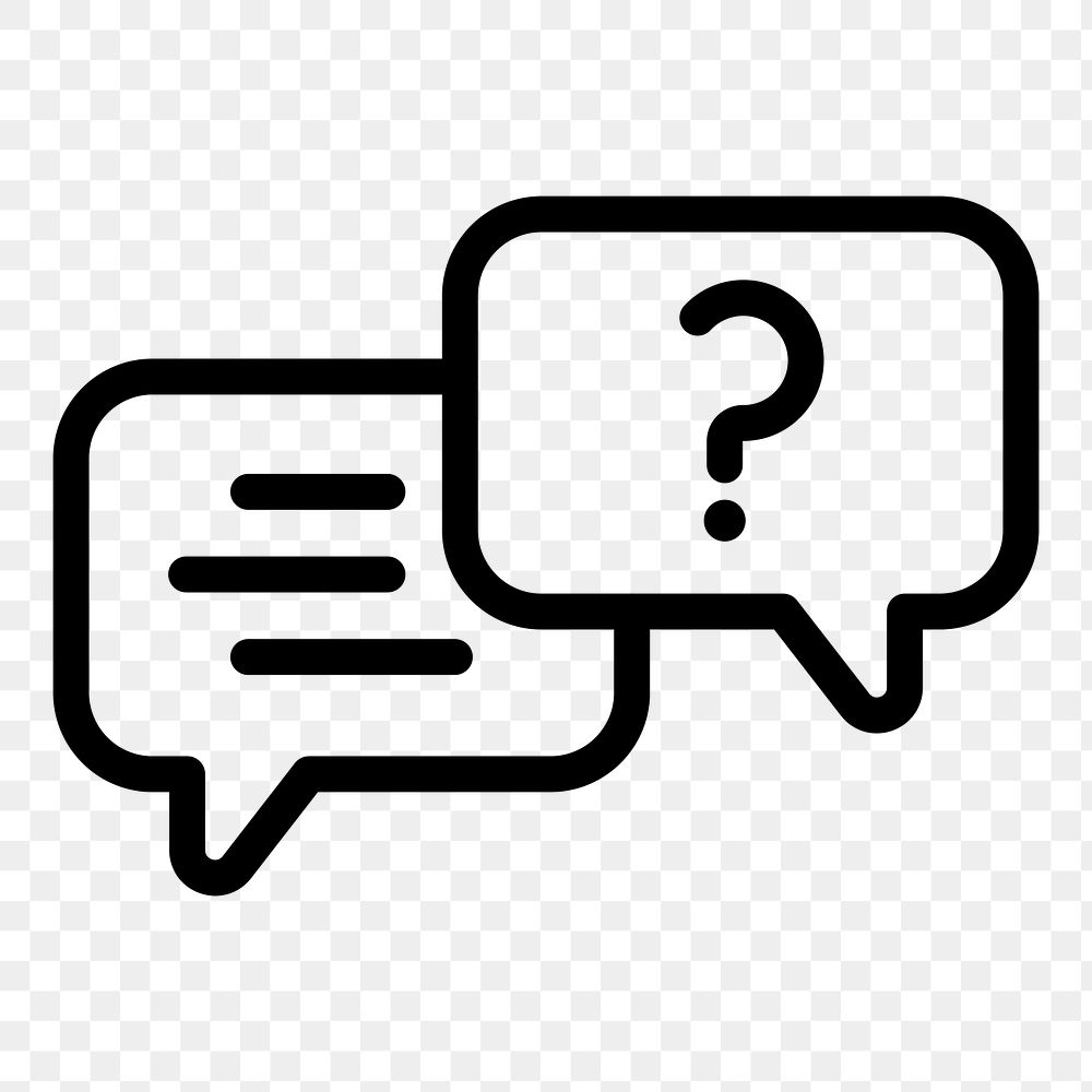 PNG conversation flat icon, transparent background