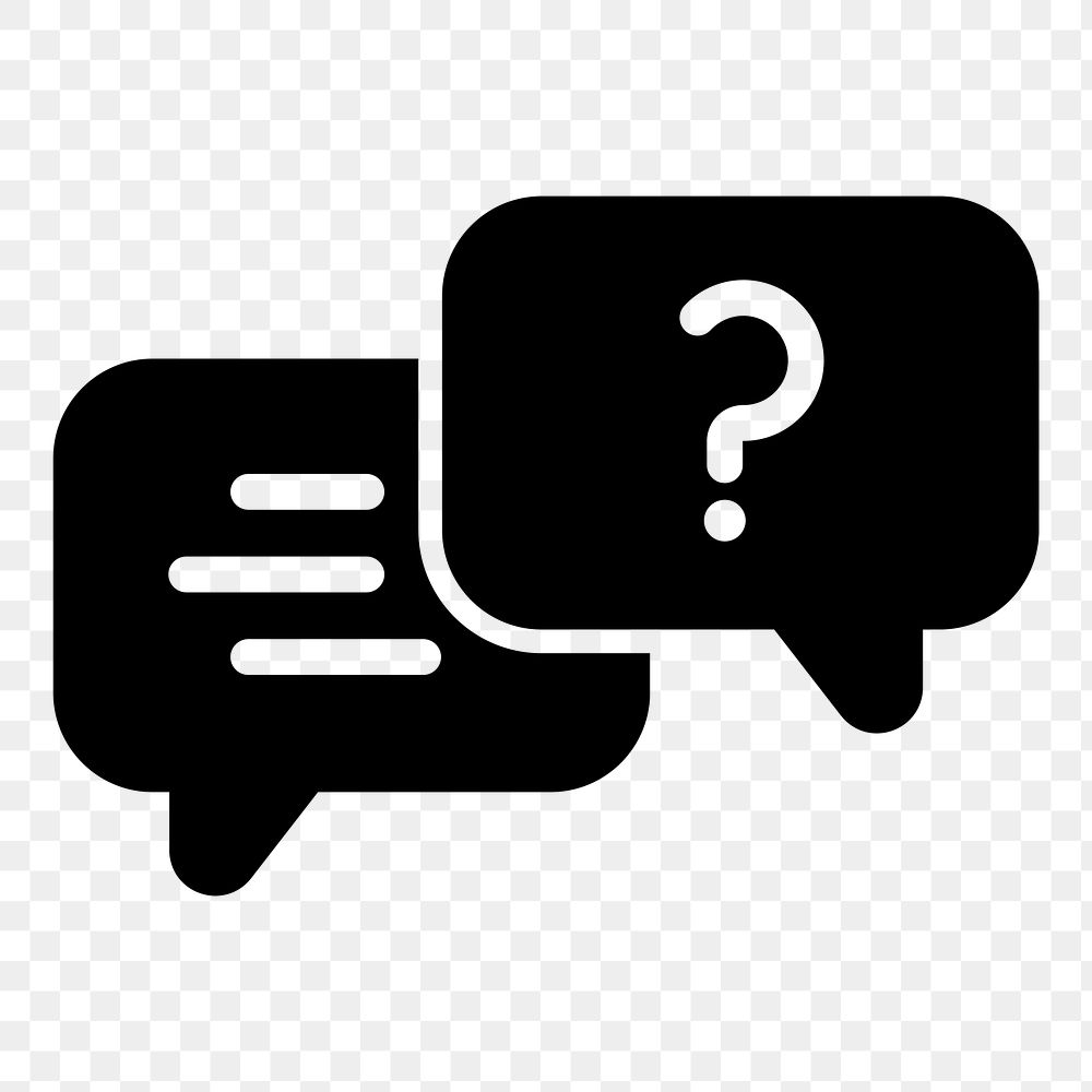 PNG conversation flat icon, transparent background