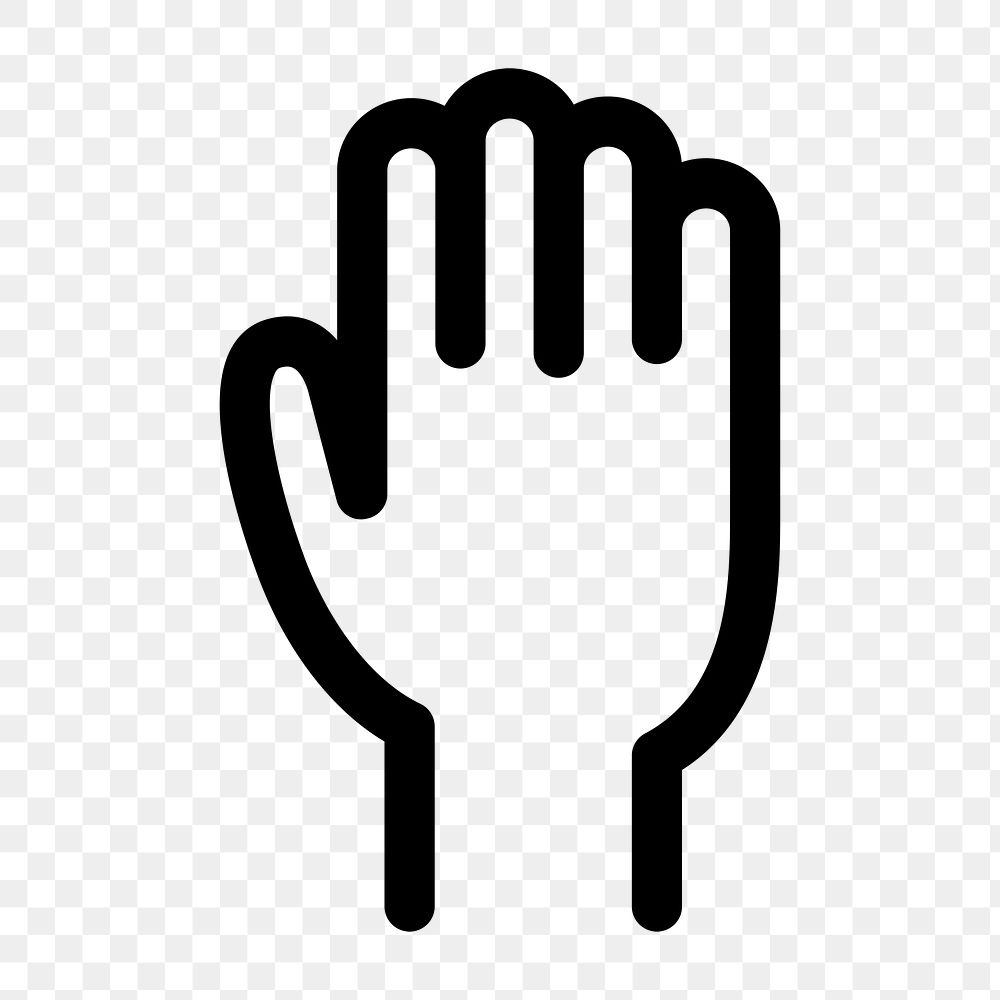 PNG hand flat icon, transparent background