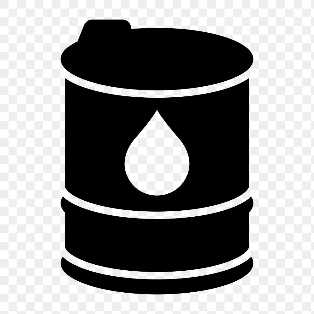 PNG oil barrel flat icon, transparent background
