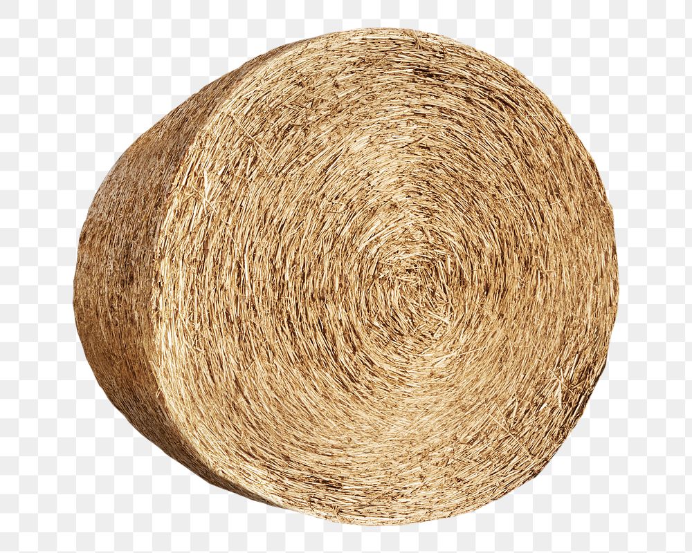 Png huge round hay bale, transparent background