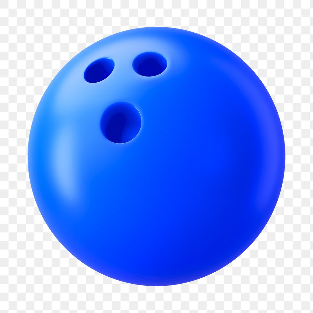 PNG 3D bowling ball, element illustration, transparent background