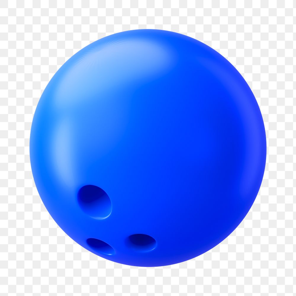 PNG 3D bowling ball, element illustration, transparent background