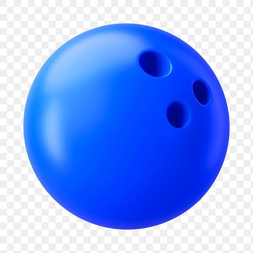 PNG 3D bowling ball, element illustration, transparent background