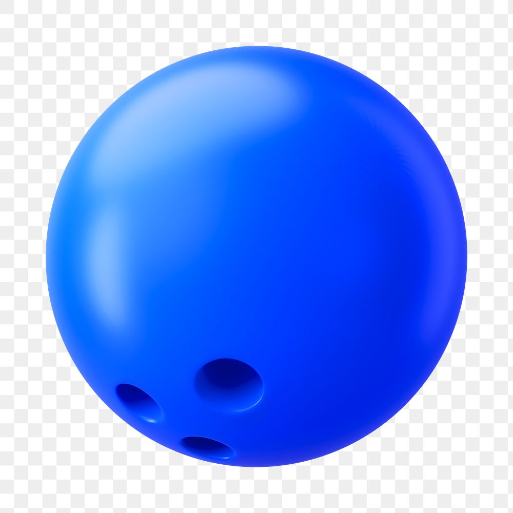 PNG 3D bowling ball, element illustration, transparent background