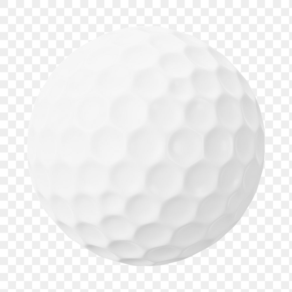 PNG 3D golf ball, element illustration, transparent background