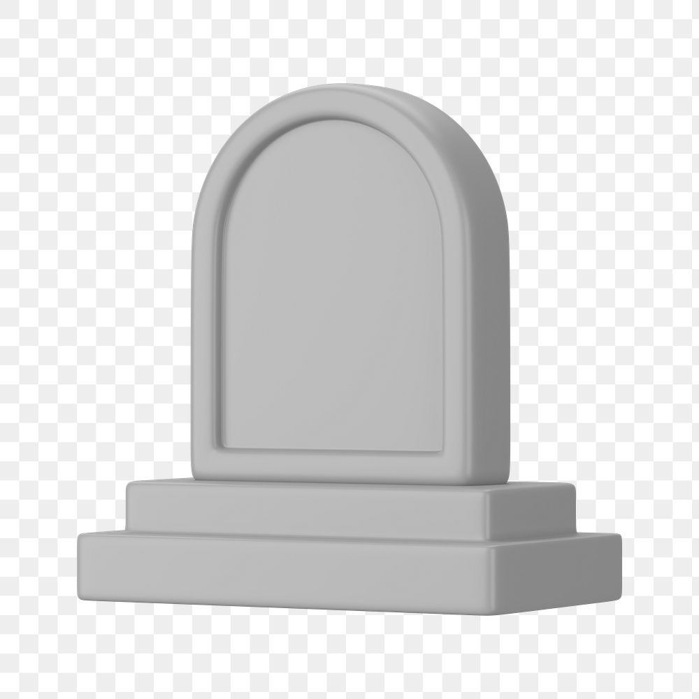 PNG 3D tombstone, element illustration, transparent background