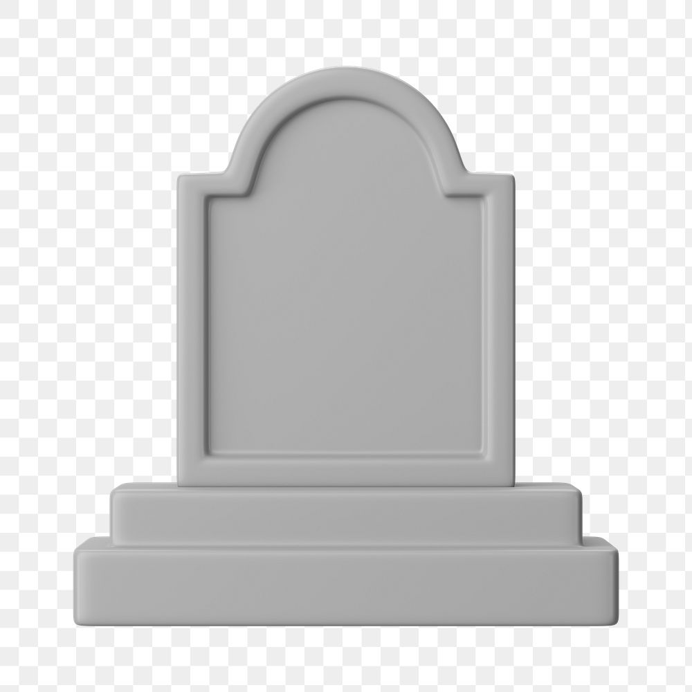 PNG 3D tombstone, element illustration, transparent background