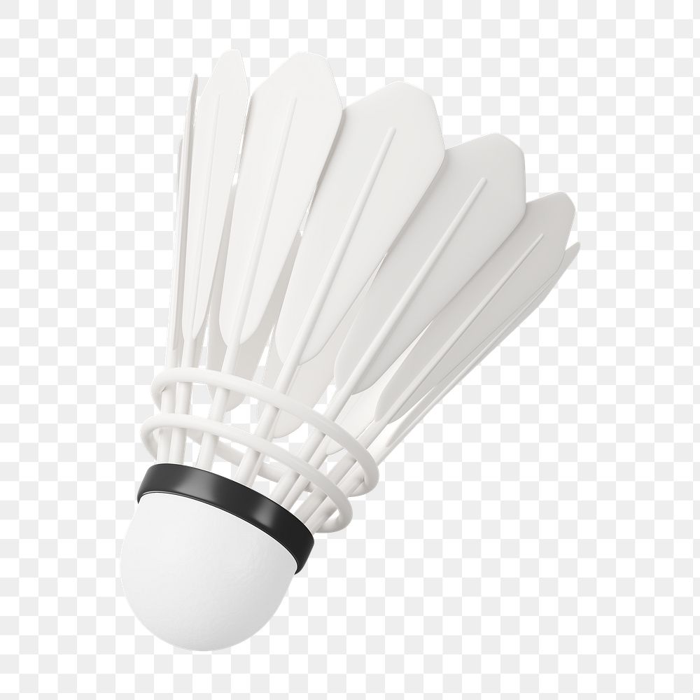 PNG 3D badminton shuttlecock, element illustration, transparent background