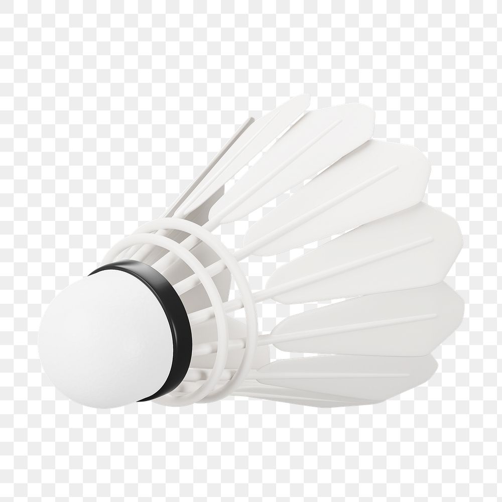 PNG 3D badminton shuttlecock, element illustration, transparent background