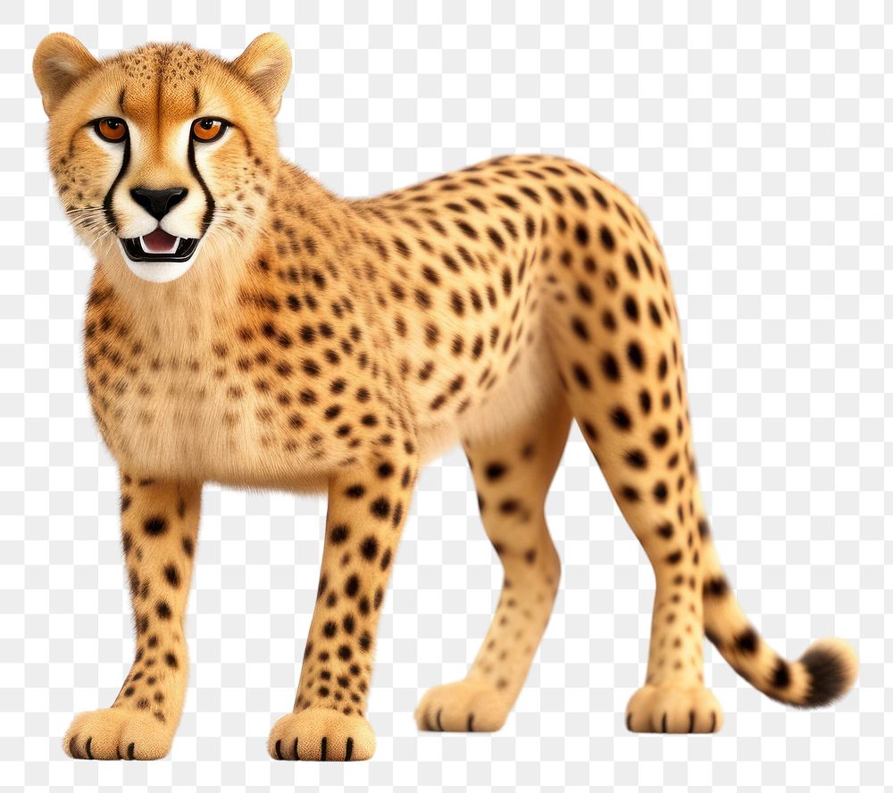 PNG Cheetah wildlife mammal animal. AI generated Image by rawpixel.