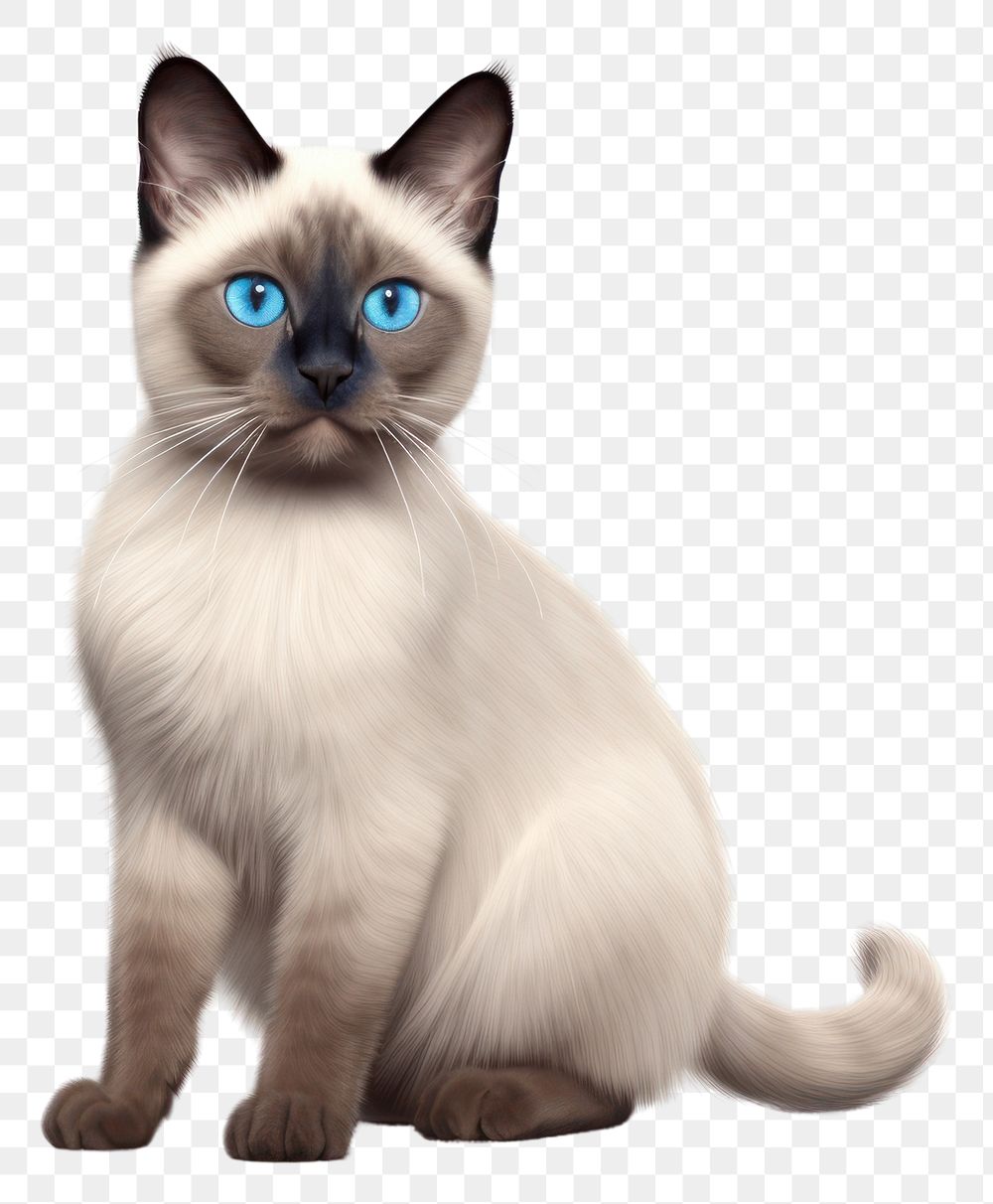PNG Pet siamese animal mammal. AI generated Image by rawpixel.