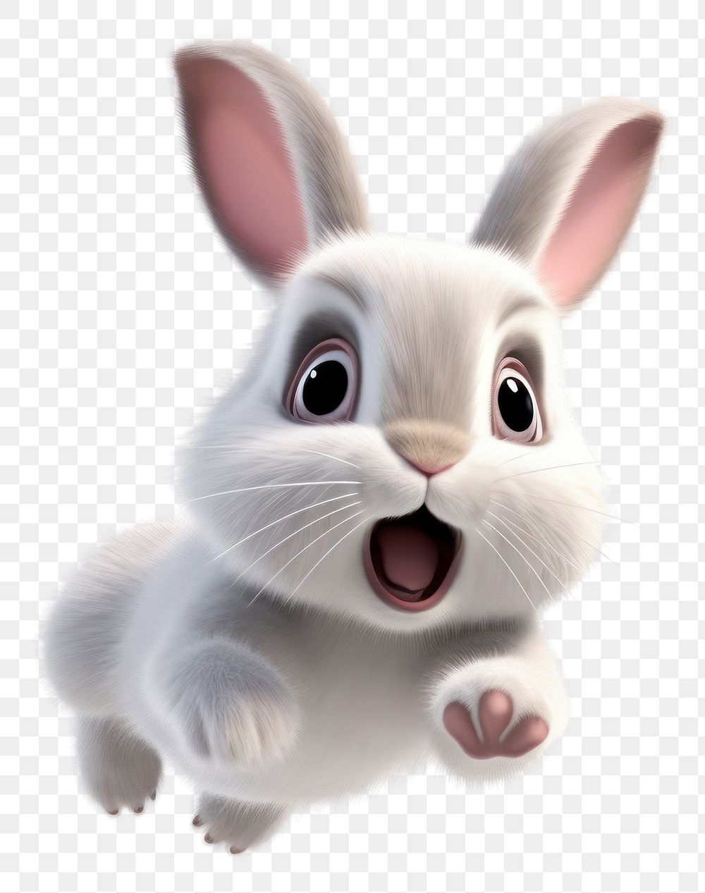 PNG Cartoon animal mammal rabbit. AI generated Image by rawpixel.