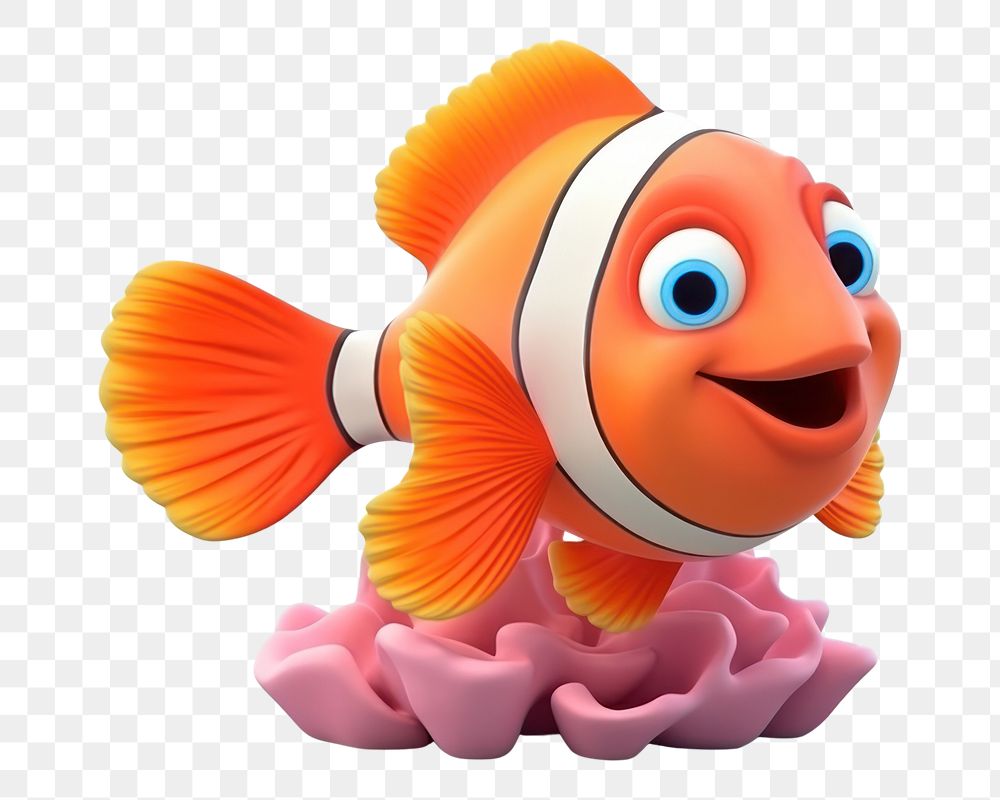 PNG Fish swimming cartoon animal. AI generated Image by rawpixel.