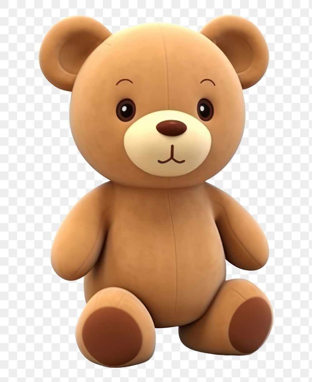 PNG Cartoon plush bear toy. AI generated Image by rawpixel.