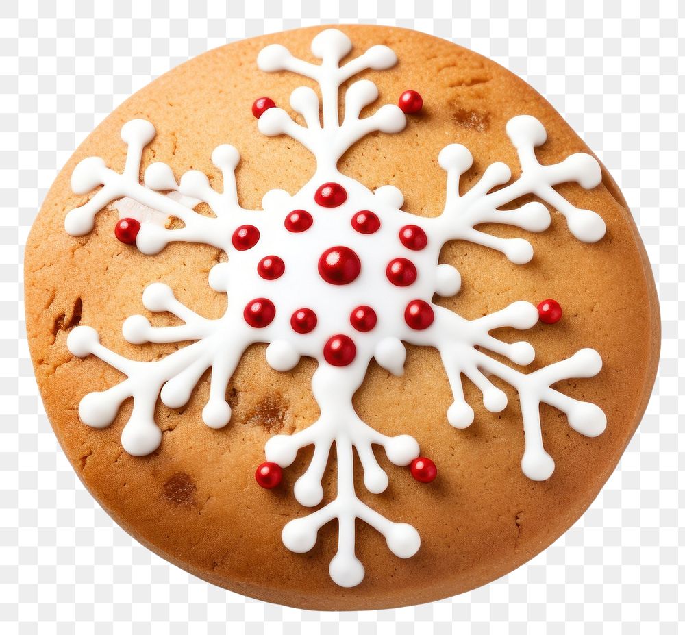 PNG Gingerbread dessert cookie icing. AI generated Image by rawpixel.