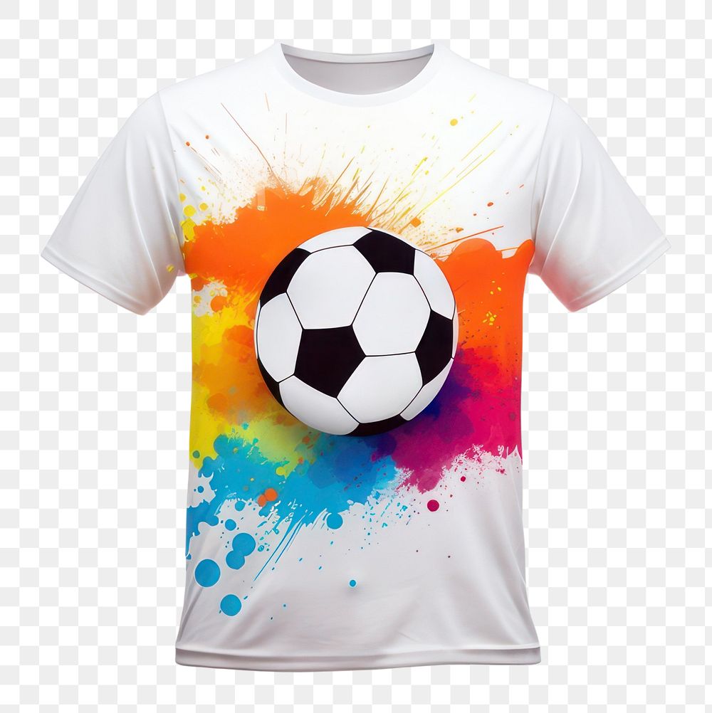 PNG T-shirt sports football white. AI generated Image by rawpixel.