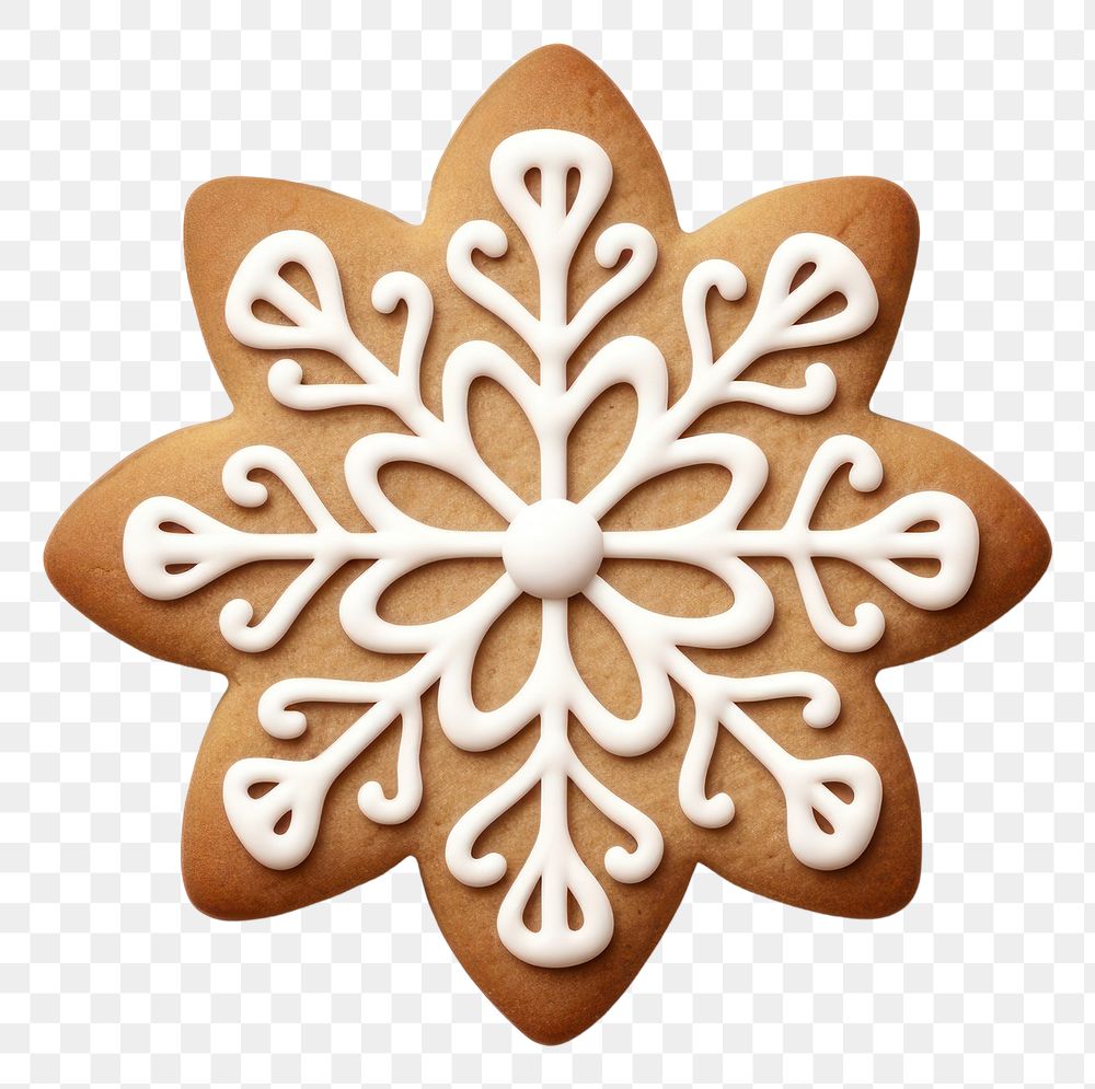 PNG Gingerbread dessert cookie icing. AI generated Image by rawpixel.