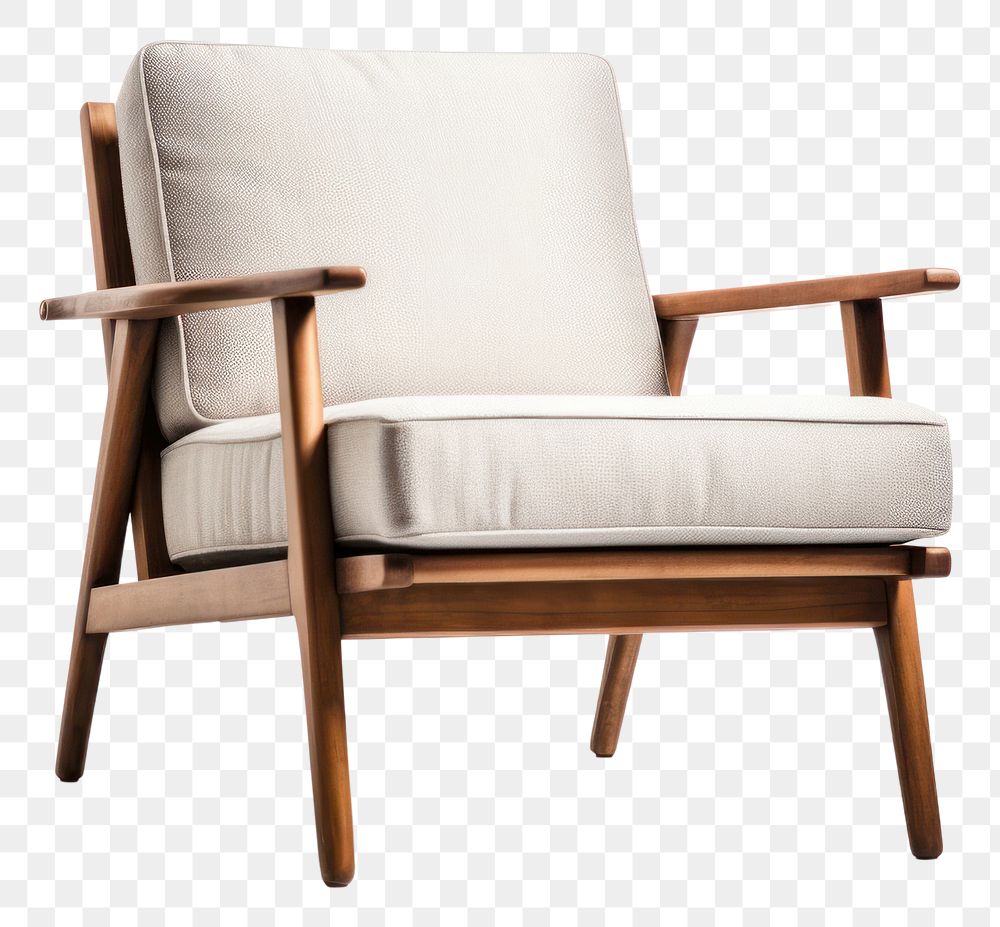 PNG Furniture armchair white background comfortable. 