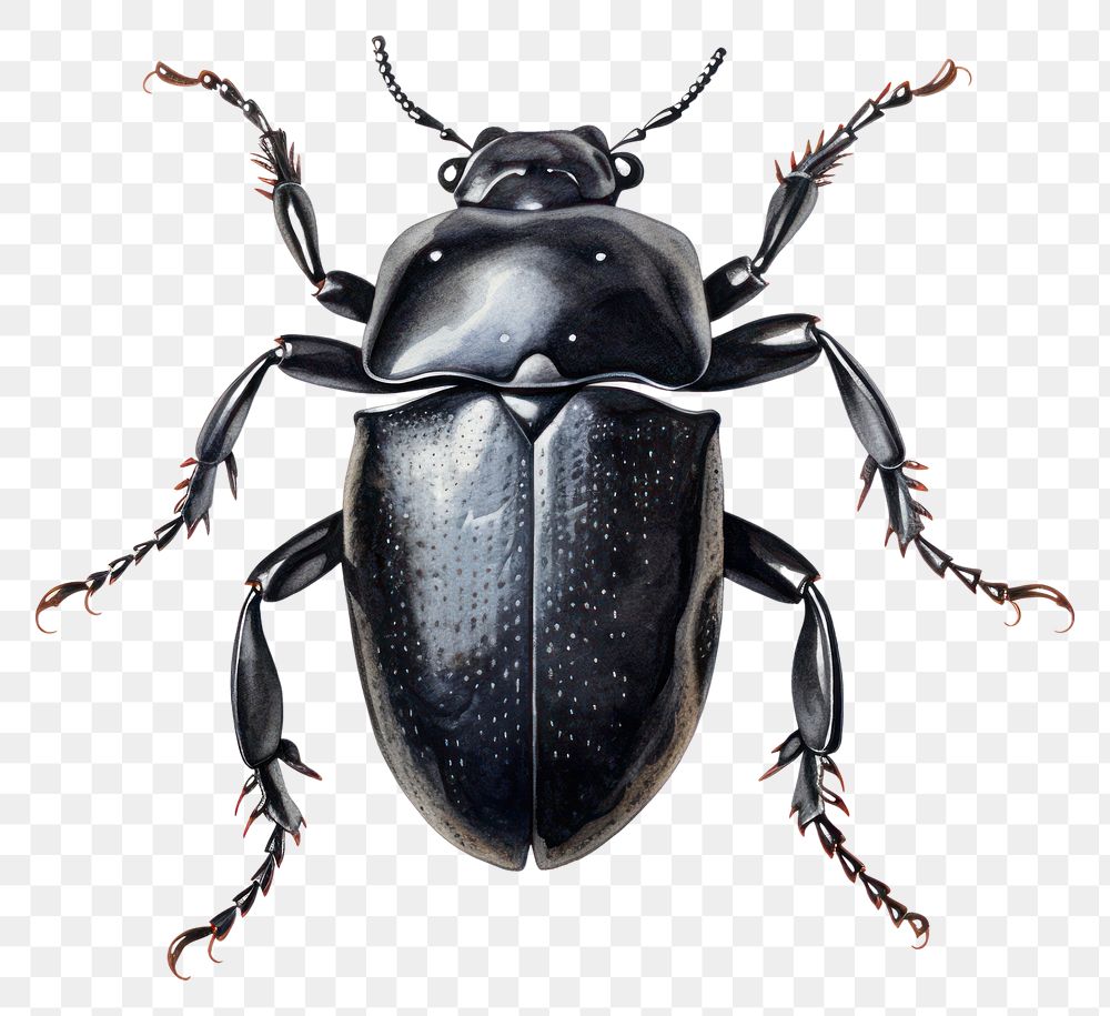 PNG Beetle animal insect black. AI generated Image by rawpixel.