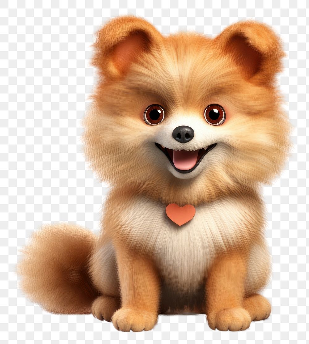 PNG  Pomeranian mammal animal pet. AI generated Image by rawpixel.