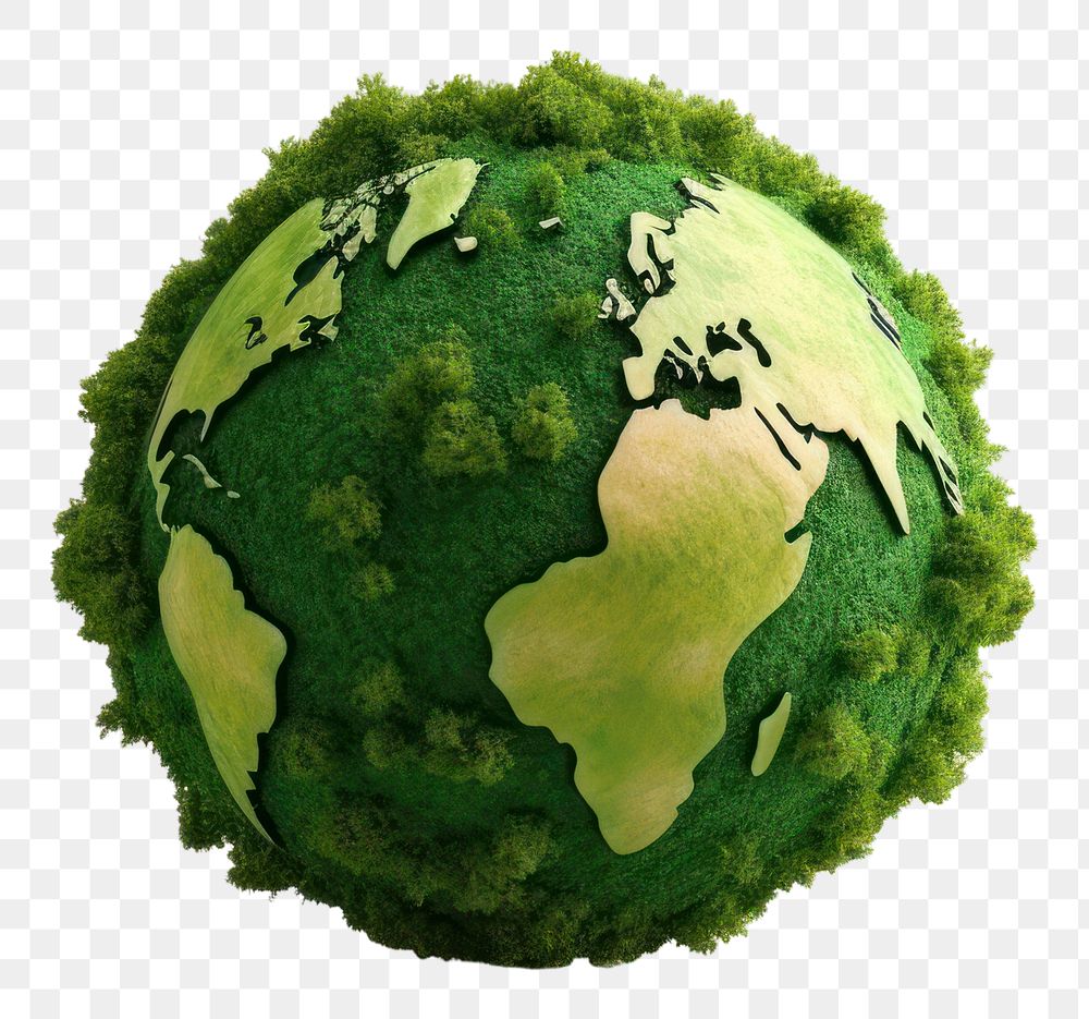 PNG  Green sphere planet earth. AI generated Image by rawpixel.