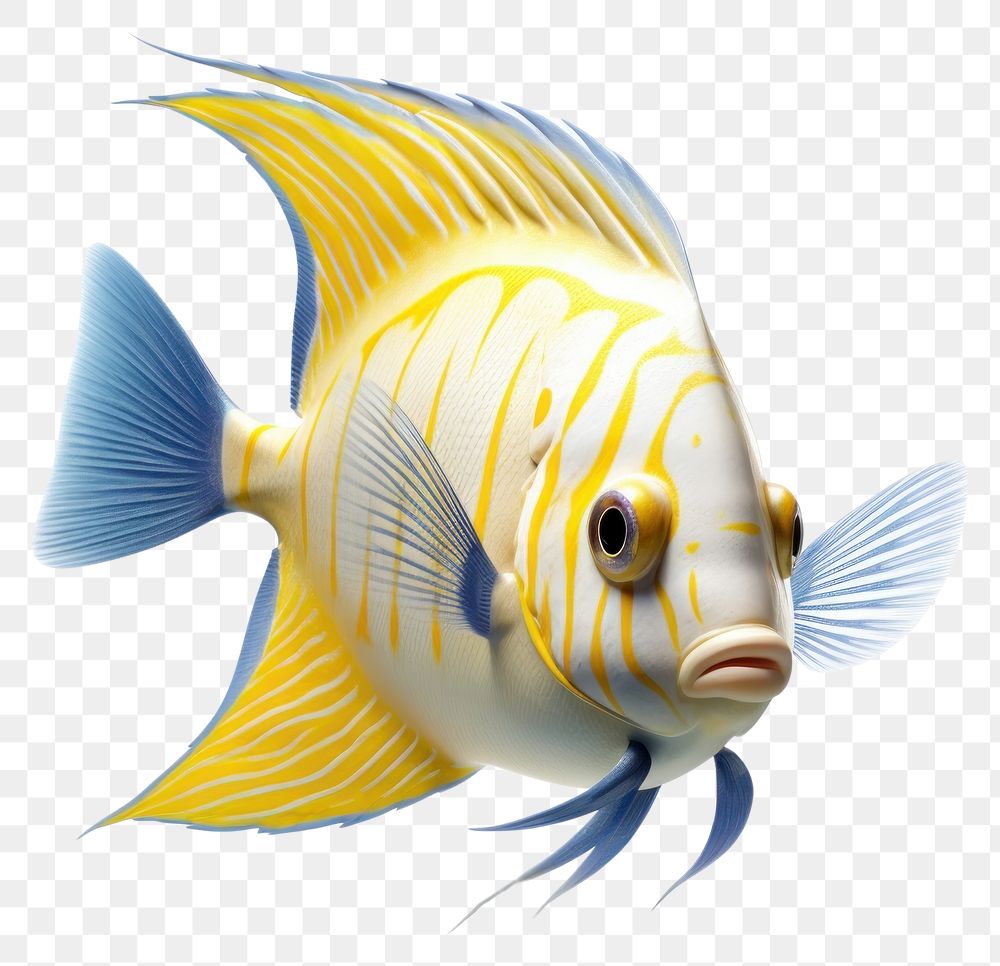 PNG  Fish angelfish animal pomacentridae. AI generated Image by rawpixel.