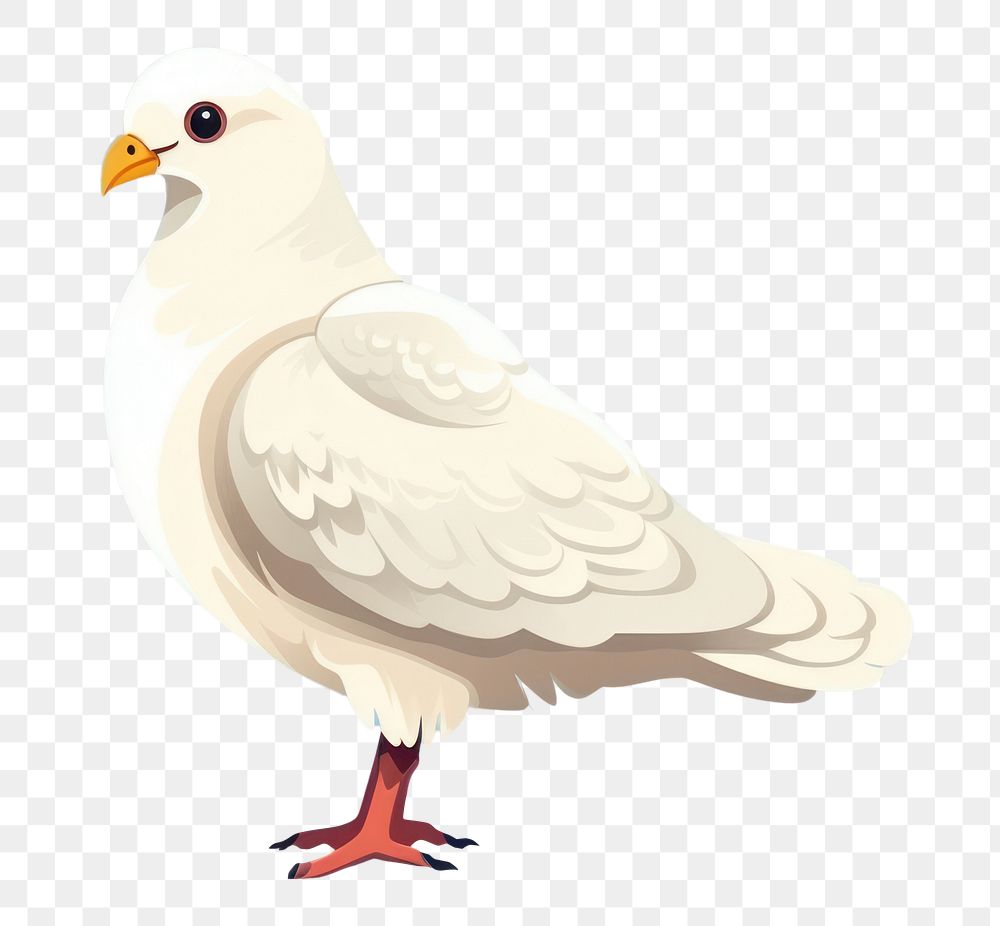 PNG Animal pigeon white bird. AI generated Image by rawpixel.