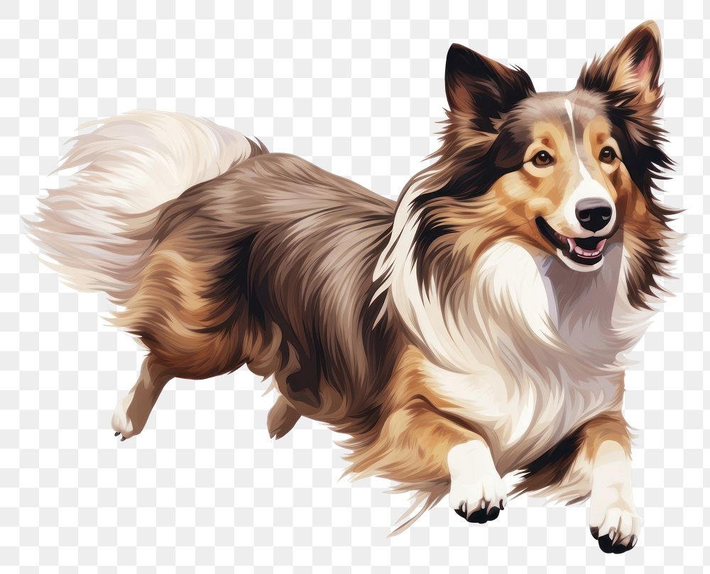 PNG Dog mammal animal collie. 