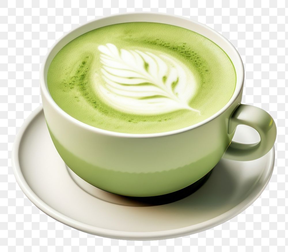 PNG Latte coffee drink green. 