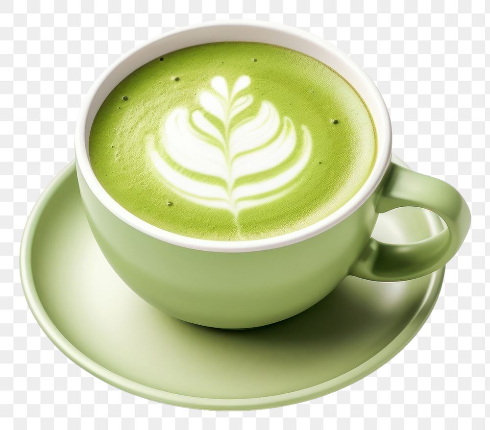 PNG Coffee latte drink green. AI generated Image by rawpixel.