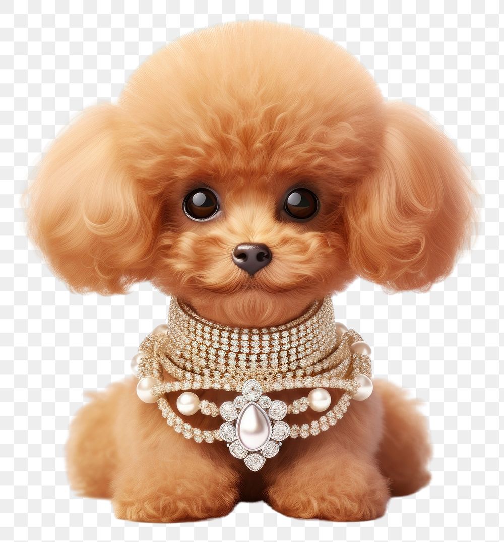 PNG Jewelry dog poodle mammal. 