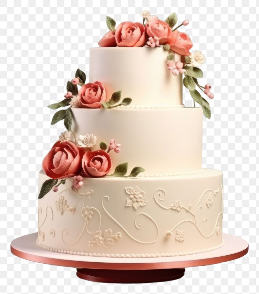 PNG Wedding cake dessert cream. AI generated Image by rawpixel.