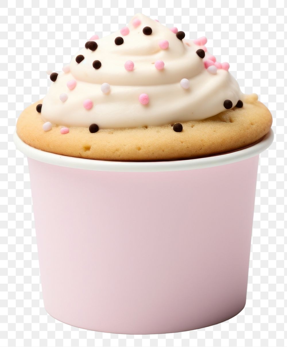 PNG Cream cup dessert cupcake. AI generated Image by rawpixel.