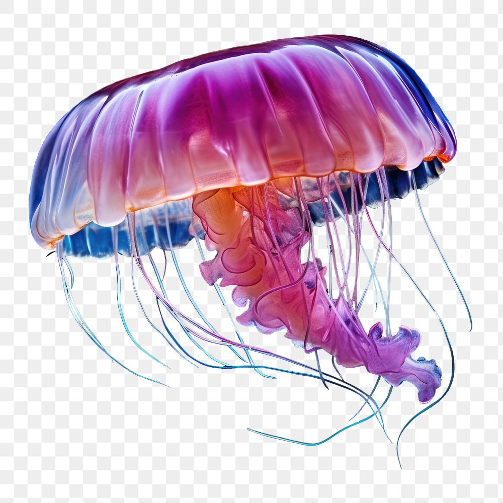 PNG Jellyfish animal invertebrate underwater. 