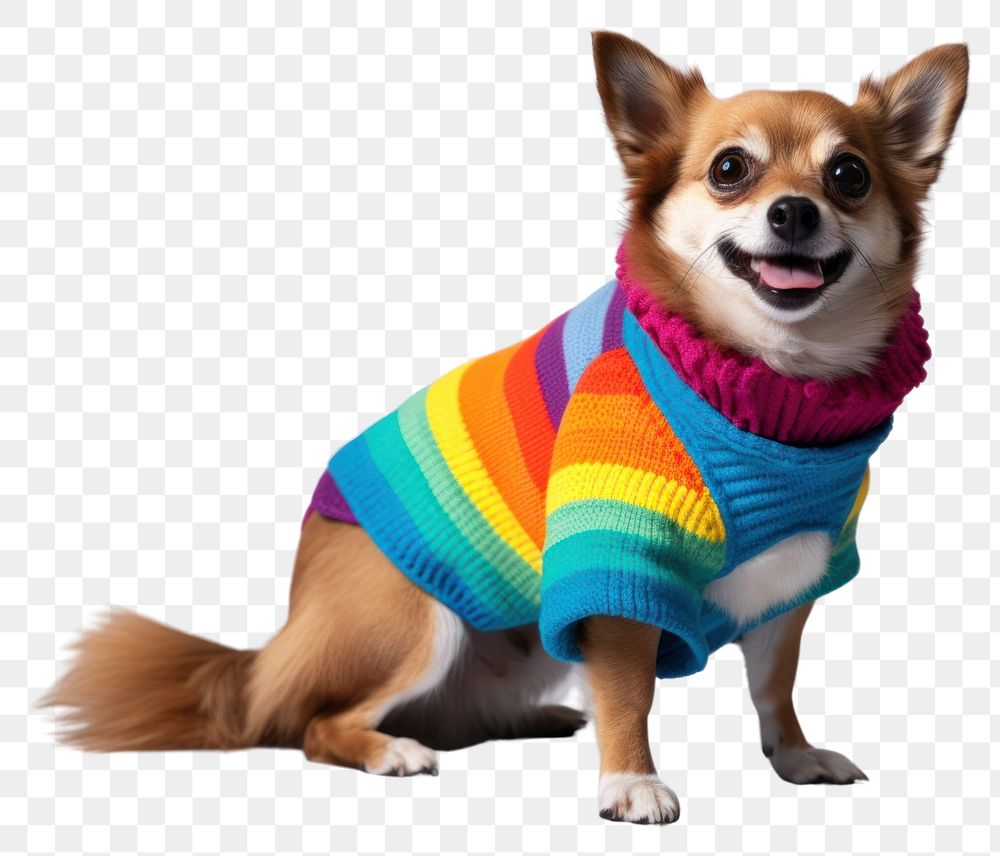 PNG  Pet dog chihuahua sweater. AI generated Image by rawpixel.